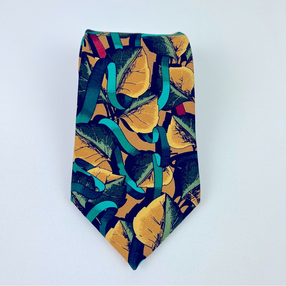 Power line “Electric Neckwear” 100% silk “multicolored” tie, approx. 4"× 60"